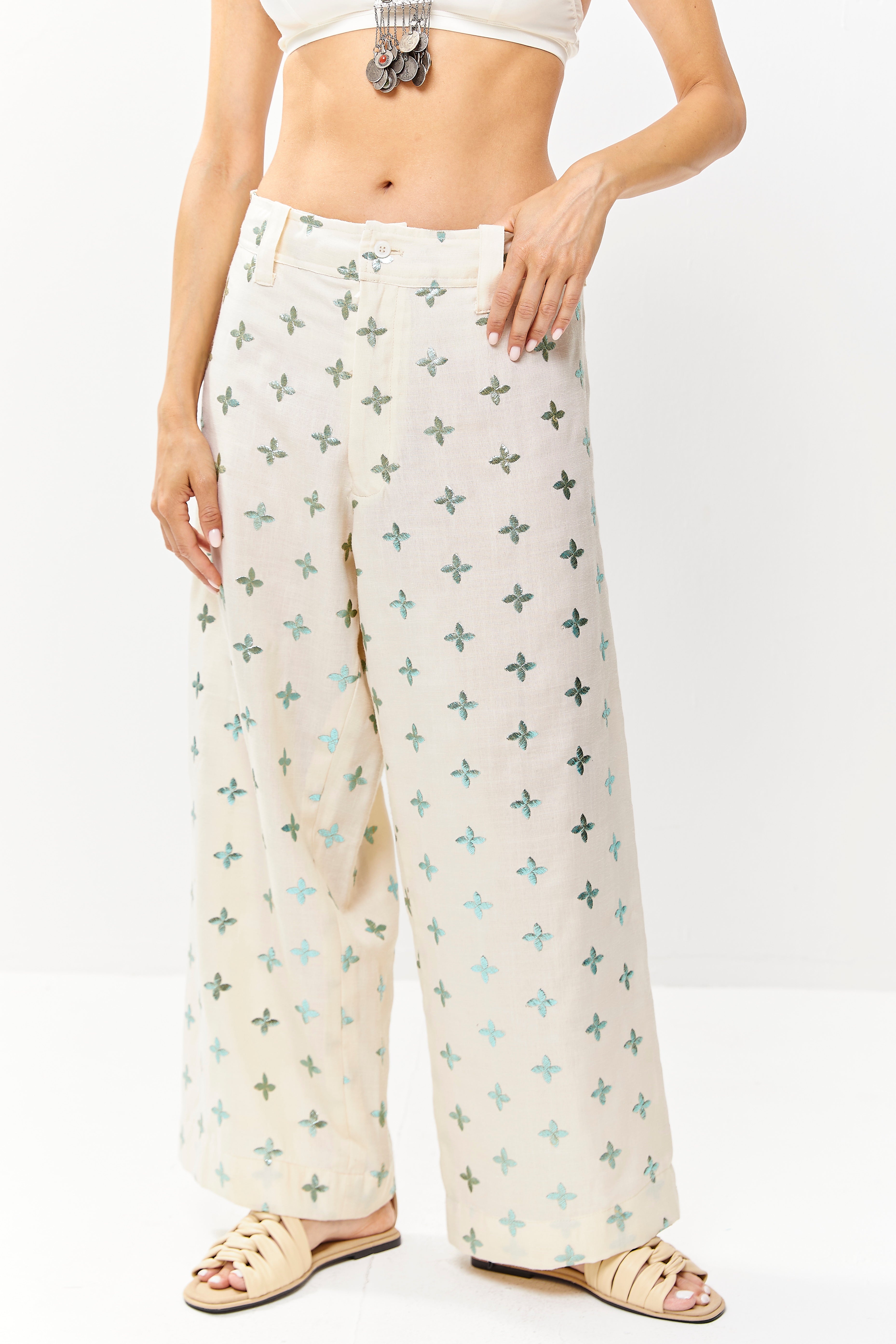 Nyx Cropped Pants Emerald