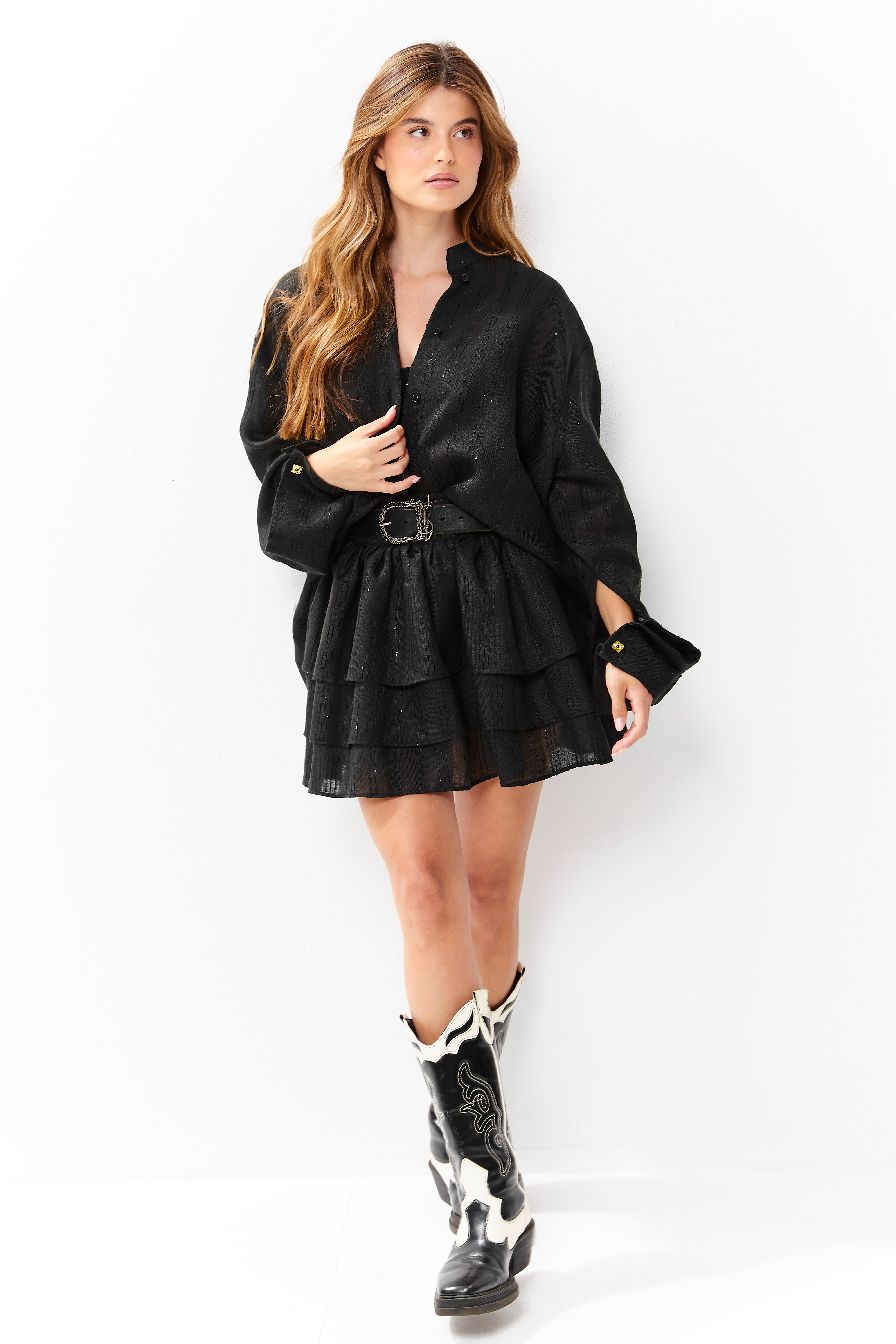 Noa Linen Shirt Black