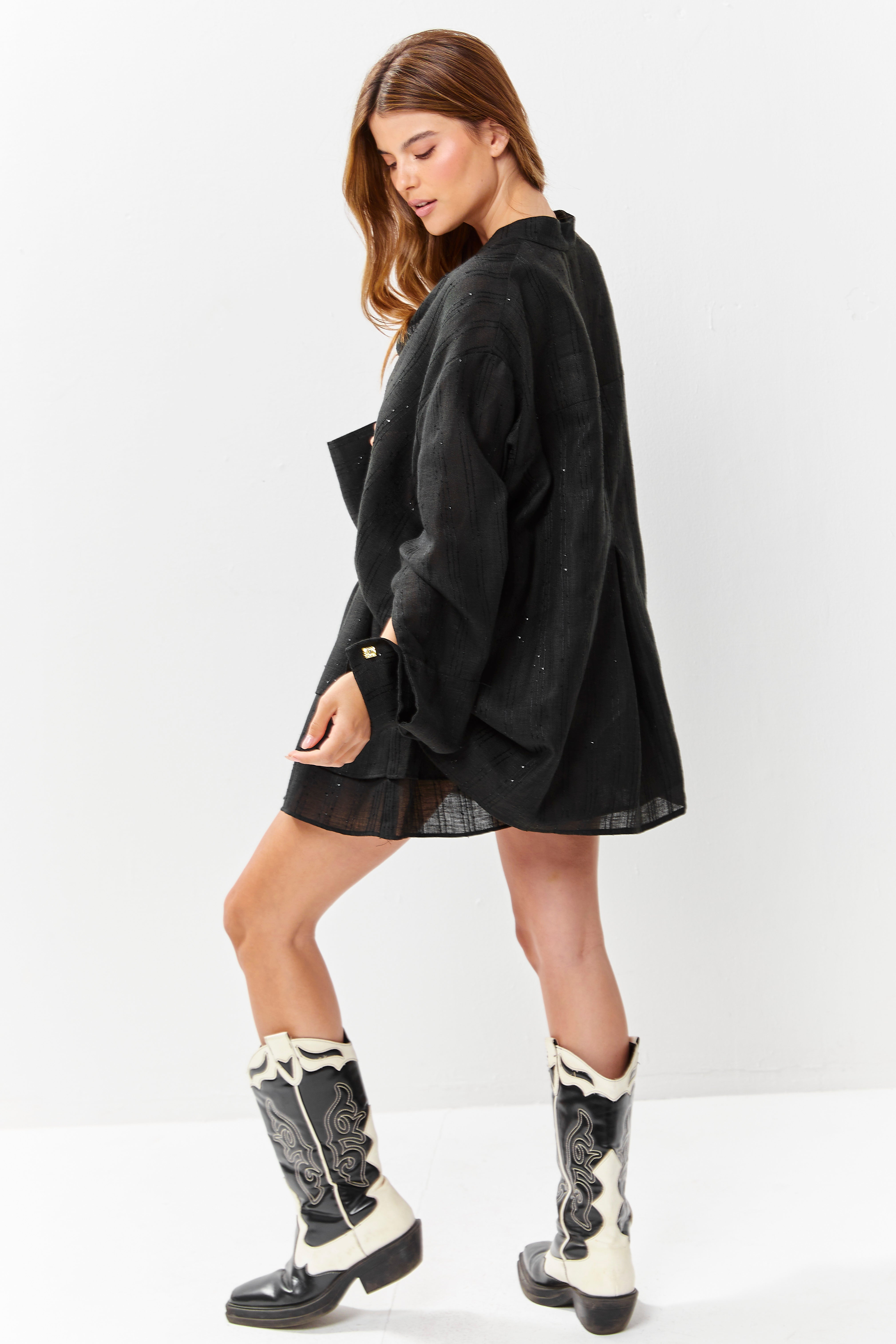 Noa Linen Shirt Black