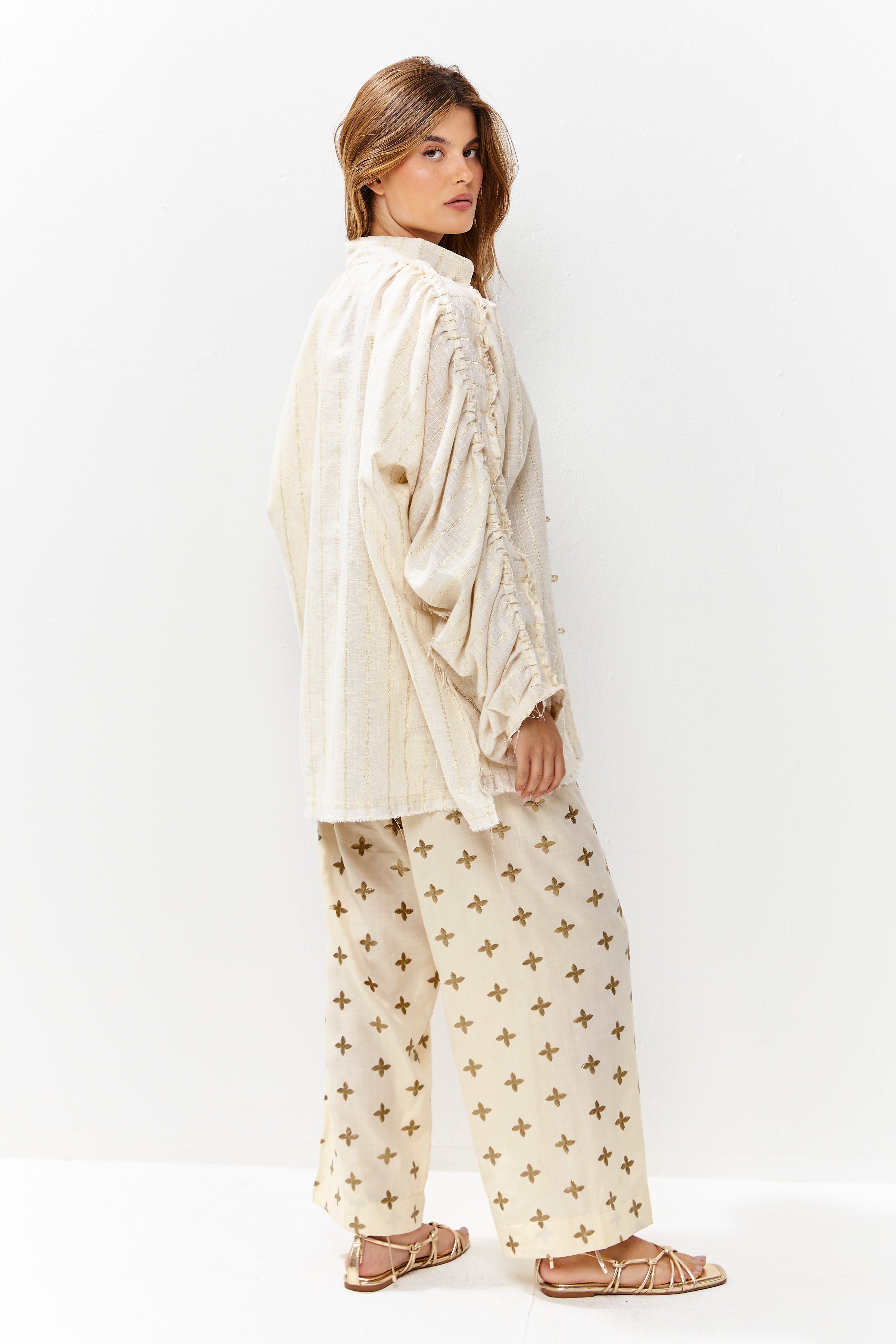 Nyx Cropped Pants Gold