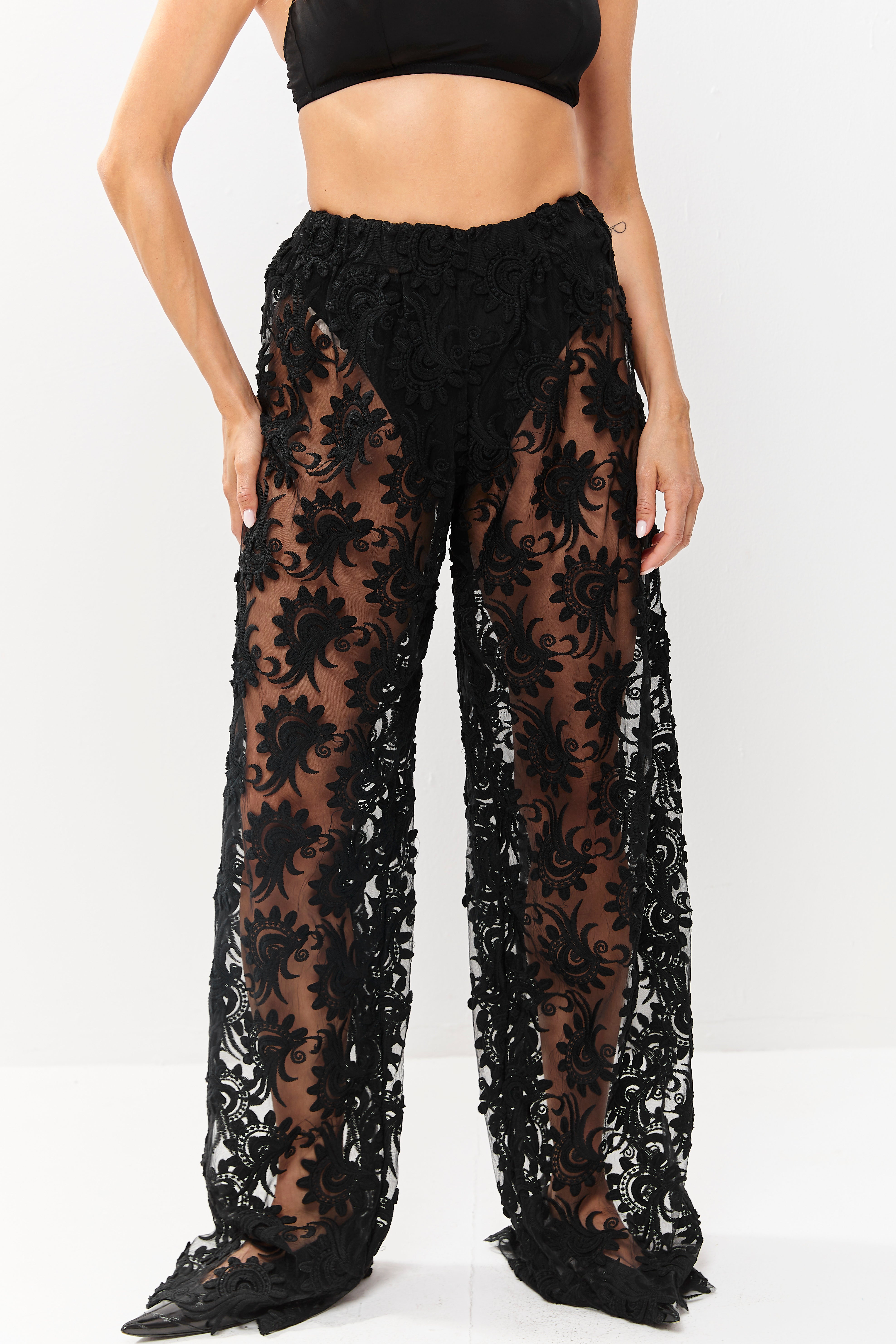 Selma Pants Noir Bloom