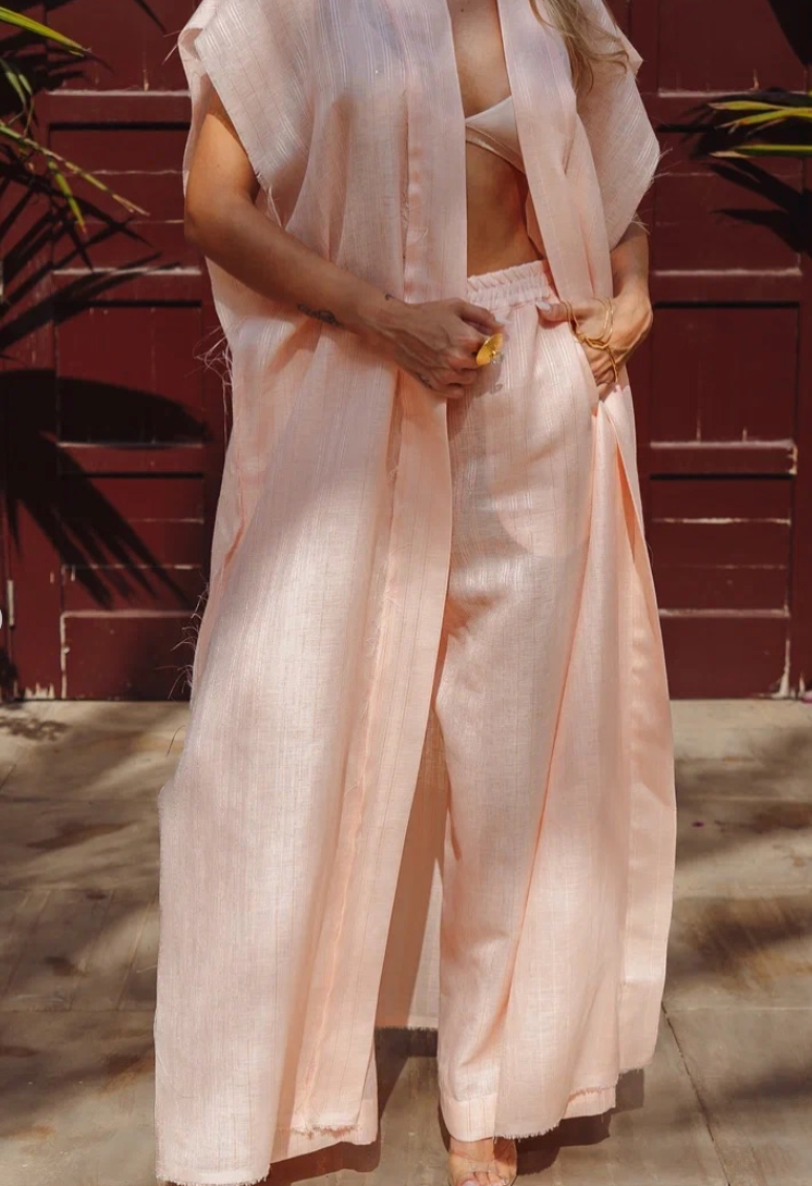 Lara Linen Pants Blush Mirage