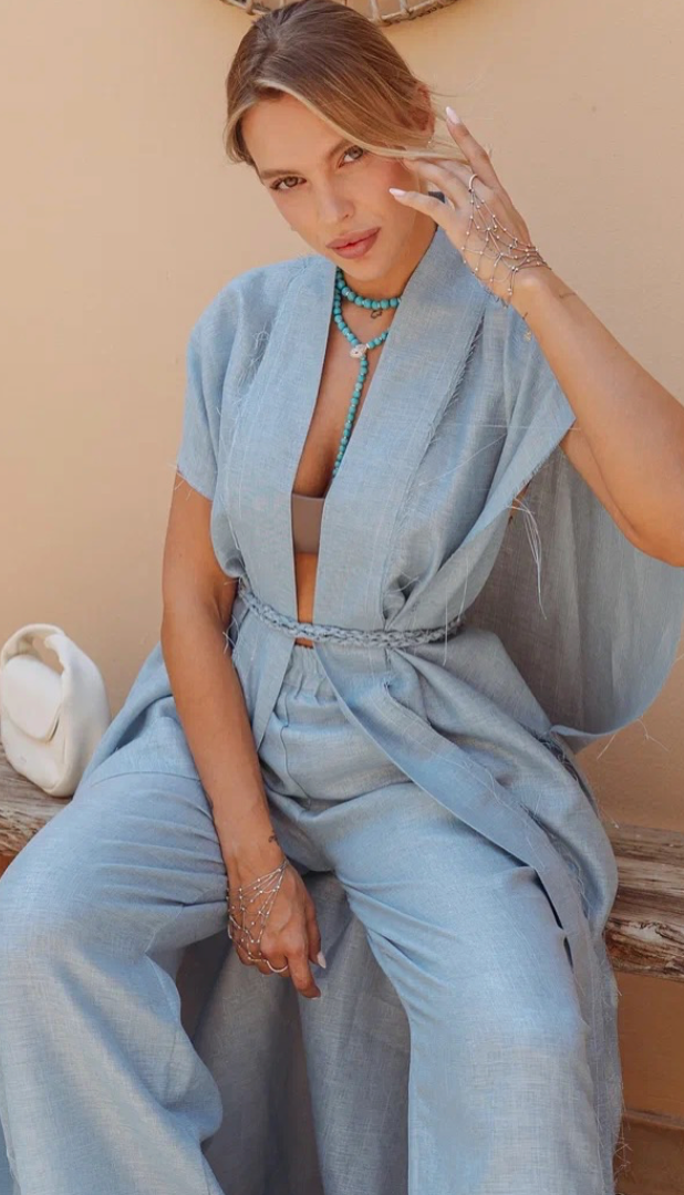 Lara Linen Pants Celestial Blue