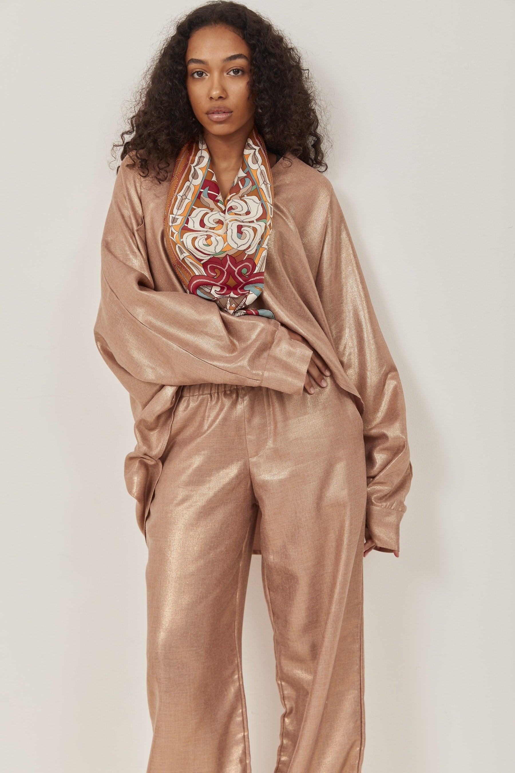 Celeste Linen Pants Rose Gold