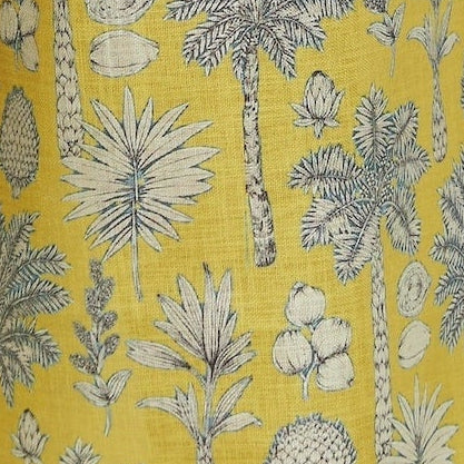Selena Linen Pants Yellow Flora